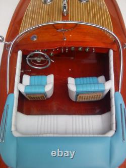 Expédition Gratuite Modèle de Bateau en Bois Riva Aquarama 70cm Haute Qualité 26