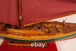 Fabuleux Modèle de Bateau Baleinier Voilier Bateau à Rames Goélette Île de Bequia Par Adolphus