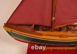 Fabuleux Modèle de Bateau Baleinier Voilier Bateau à Rames Goélette Île de Bequia Par Adolphus