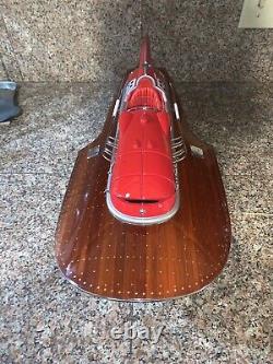 Ferrari Hydravion Arno XI Bateau Hydravion 50cm Maquette en Bois Rouge Fait Main à l'Échelle