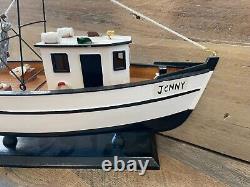 Forest Gump Jenny modèle de bateau de pêche (assemblé) en bois, 16 x 5 x 12