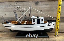 Forest Gump Jenny modèle de bateau de pêche (assemblé) en bois, 16 x 5 x 12