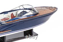 Galerie Seacraft Rivarama (Bleu) Modèle de Bateau à Moteur en Bois Fait Main de 70 cm