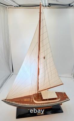 Grand grand modèle de yacht en bois voilier 29 pouces de haut Nordia Cruiser Picot House