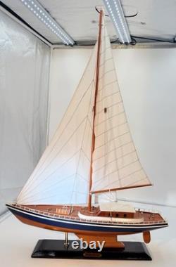 Grand grand modèle de yacht en bois voilier 29 pouces de haut Nordia Cruiser Picot House