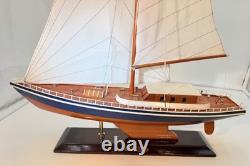 Grand grand modèle de yacht en bois voilier 29 pouces de haut Nordia Cruiser Picot House