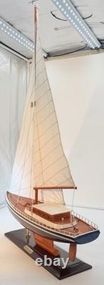 Grand grand modèle de yacht en bois voilier 29 pouces de haut Nordia Cruiser Picot House