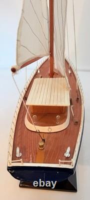 Grand grand modèle de yacht en bois voilier 29 pouces de haut Nordia Cruiser Picot House