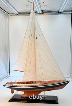 Grand grand modèle de yacht en bois voilier 29 pouces de haut Nordia Cruiser Picot House