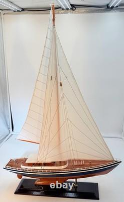 Grand grand modèle de yacht en bois voilier 29 pouces de haut Nordia Cruiser Picot House