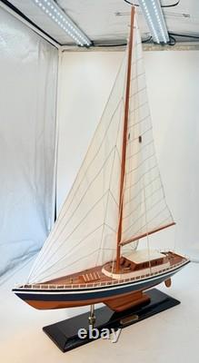 Grand grand modèle de yacht en bois voilier 29 pouces de haut Nordia Cruiser Picot House