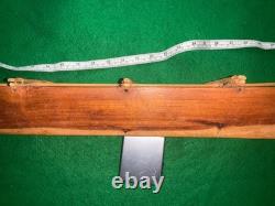 Grand modèle de bateau à balancier samoan en bois sculpté à la main ancien pour touristes 34 1/2