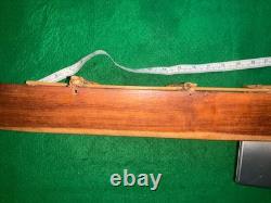 Grand modèle de bateau à balancier samoan en bois sculpté à la main ancien pour touristes 34 1/2