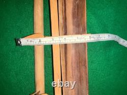 Grand modèle de bateau à balancier samoan en bois sculpté à la main ancien pour touristes 34 1/2