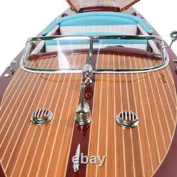 Grand modèle de bateau à moteur Riva Triton en bois Runabout 36 yacht à moteur italien