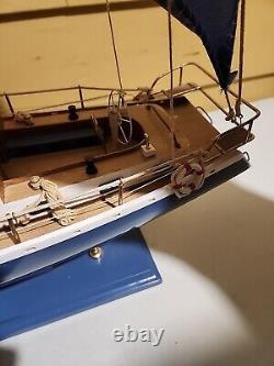 Grand voilier modèle, bateau à voile en bois, yacht décoratif nautique navire