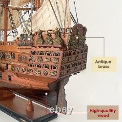 HMS Sovereign of the Seas 1637 Modèle en Bois de Grand Voilier 24 Navire de Guerre Entièrement Pré-assemblé