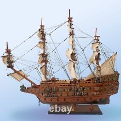 HMS Sovereign of the Seas 1637 Modèle en Bois de Grand Voilier 24 Navire de Guerre Entièrement Pré-assemblé