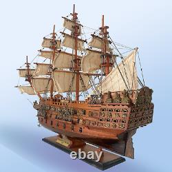 HMS Sovereign of the Seas 1637 Modèle en Bois de Grand Voilier 24 Navire de Guerre Entièrement Pré-assemblé