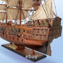HMS Sovereign of the Seas 1637 Modèle en Bois de Grand Voilier 24 Navire de Guerre Entièrement Pré-assemblé