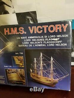 H. M. S. Hms Victory Panart 178 Échelle Made In Italy Modèle De Navire En Bois / Kit