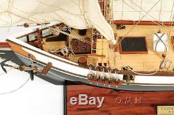 Harvey Baltimore Clipper Tall Ship 35 Modèle Bois Bateau Peint Assemblé