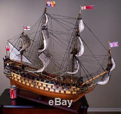 Hms Prince 42 Maquette De Navire En Bois Marine Britannique Voilier Grand Voilier En Bois