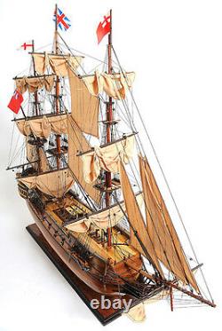 Hms Surprise Tall Ship 37 Wood Model Sale Bateau Avec Vitrine Assemblée