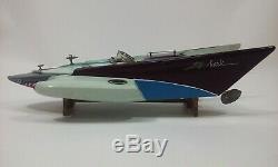 Ito Toy Shark Bois Modèle Batterie Operated Race Speed ​​boat Tmy Tokyo Motor Japon