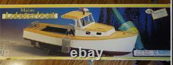 KIT DE MODÈLE D'AFFICHAGE EN BOIS BATEAU DE HOMARD DU MAINE MIDWEST PRODUCTS #991 NOUVEAU DANS LA BOÎTE