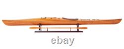 Kayak en lattes de cèdre, modèle de canot décoratif en bois, bateau entièrement assemblé, neuf, 42 pouces