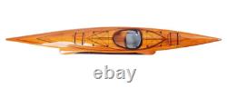 Kayak en lattes de cèdre, modèle de canot décoratif en bois, bateau entièrement assemblé, neuf, 42 pouces