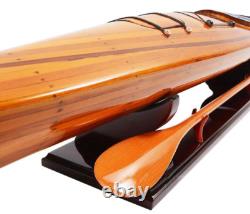 Kayak en lattes de cèdre, modèle de canot décoratif en bois, bateau entièrement assemblé, neuf, 42 pouces