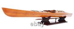 Kayak en lattes de cèdre, modèle de canot décoratif en bois, bateau entièrement assemblé, neuf, 42 pouces Kayak en lattes de cèdre, modèle de canot décoratif en bois, bateau entièrement assemblé, neuf, 42 pouces