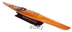 Kayak en lattes de cèdre, modèle de canot décoratif en bois, bateau entièrement assemblé, neuf, 42 pouces