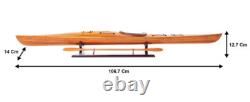 Kayak en lattes de cèdre, modèle de canot décoratif en bois, bateau entièrement assemblé, neuf, 42 pouces