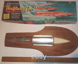 Kit de Modèle Multi-Bateau Vintage Tether Race Hydro Thriftway Too 24 en Bois avec Moteur