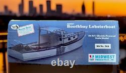 Kit de Modèle de Bateau R/C en Balsa Vintage Midwest Boothbay Lobster Boat No. 964 30 Coque