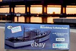 Kit de Modèle de Bateau R/C en Balsa Vintage Midwest Boothbay Lobster Boat No. 964 30 Coque