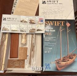 Kit de Modèle en Bois du Bateau Pilote de Virginie 1805 Artesa Latina Vintage 1982 Neuf dans sa Boîte