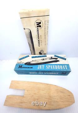 Kit de bateau à réaction en bois de 1946 B6, non construit dans sa boîte, Monogram Models