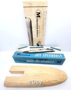 Kit de bateau à réaction en bois de 1946 B6, non construit dans sa boîte, Monogram Models
