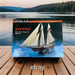 Kit de bateau de yacht en bois Vintage DIKAR SAPPHO America's Cup Schooner FABRIQUÉ EN ESPAGNE
