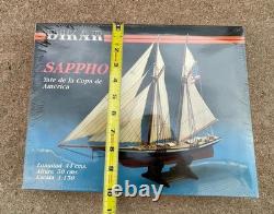 Kit de bateau de yacht en bois Vintage DIKAR SAPPHO America's Cup Schooner FABRIQUÉ EN ESPAGNE