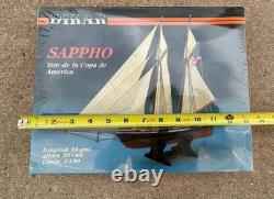 Kit de bateau de yacht en bois Vintage DIKAR SAPPHO America's Cup Schooner FABRIQUÉ EN ESPAGNE