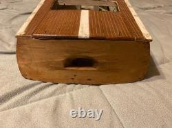 Kit de bateau en bois vintage Chris Craft Large 36 avec moteur et accessoires supplémentaires