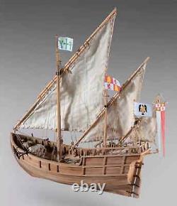 Kit de modèle de bateau en bois Dusek Nina D012 à l'échelle 1/72 - Nouvelle boîte ouverte