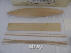 Kit de modèle de bateau en bois Viking Ship Crafters 19 avec veste bleue vintage NIB