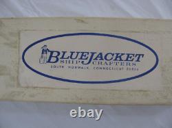 Kit de modèle de bateau en bois Viking Ship Crafters 19 avec veste bleue vintage NIB