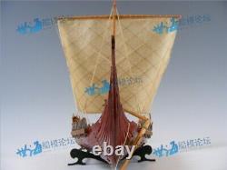 Kit de modèle de bateau en bois non assemblé du bateau à voile Viking Drakkar Dragon.